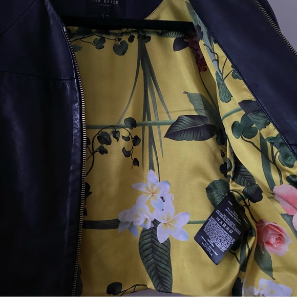 Ted Baker black leather jacket - Picture 7 of 9